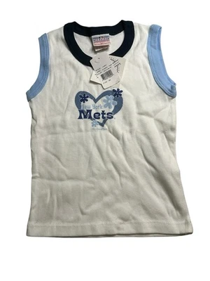 Camiseta deportiva de béisbol deportiva Y2K NY Mets años 2000 nostalgia Kidcore MLB musculosa niña’s M nueva con etiquetas Foto 1 de 4
