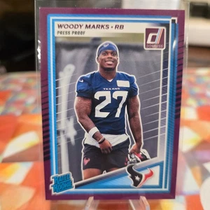 2025 Donruss Football - Press Proof Rated Rookie #377 Woody Marks (RC) Texans - Bild 1 von 2