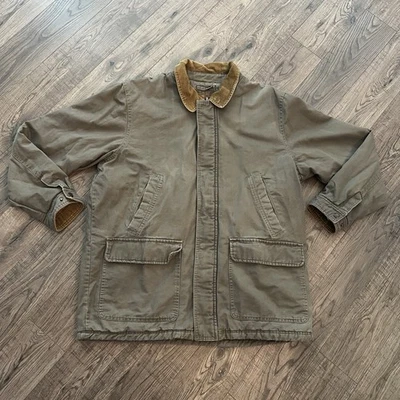 Винтажная мужская куртка Sonoma Barn XL с фланелевой подкладкой пальто вельветовый воротник - Изображение 1 из 4