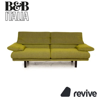 B&B Italia Alanda Fabric Three-Seater Green Sofa Couch Manual Function - Image 1 of 4