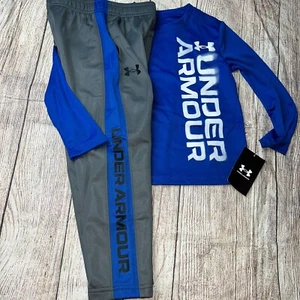 Under Armour Size 4 Blue Gray Long sleeve Outfit Set NEW - Picture 1 of 1