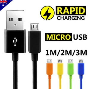 Micro USB Charger Cable for Samsung Galaxy S7 Edge S6 S5 S4 Tab3 Sony HTC LG - Picture 1 of 12