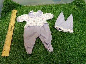 PURPLE PJS FPR SMALL DOLL W/HAT - Picture 1 of 2