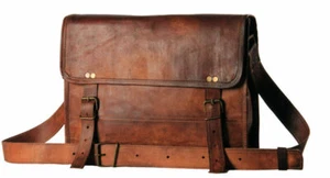 Neue 13" Vintage Aktentasche Umhängetasche weiches Leder Laptop Messenger Bag Schulter - Bild 1 von 3