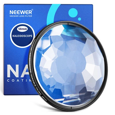 NEEWER 58mm Kaleidoscope Prism Photography Crystal Glass Effect Lens Filter - Image 1 of 4