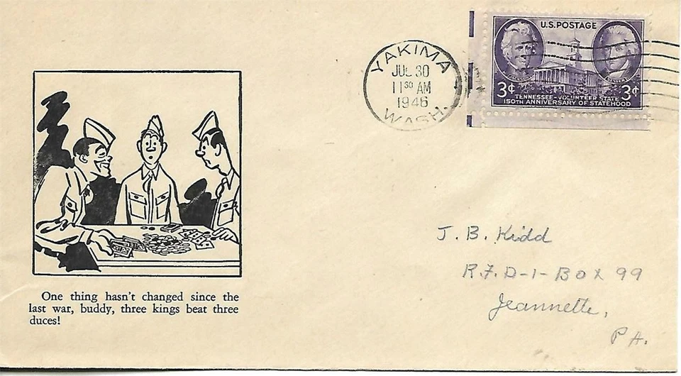 WW Two Patriotic Cover One thing hasn't changed 3 kings beat 3 duces Yakima WA - Image 1 of 1