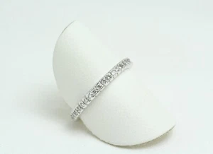 Eternity anello da donna in Oro Bianco Diamanti taglio Brillante Ct 0.48 nuovo - Foto 1 di 3