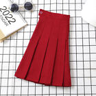 Jupe femme vêtements taille haute rouge A Line mini jupes courtes plissées pour femmes