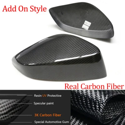 Tapas de espejos retrovisores laterales de fibra de carbono real para Toyota GT86 para Subaru BRZ 12-20 Foto 1 de 4