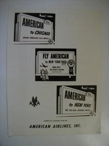 1951 Ad AMERICAN AIRLINES advertisement RARE VTG - Picture 1 of 1