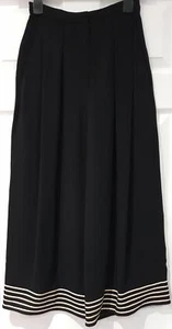 ROKSANDA Black Cotton Blend Wide Flare Leg Culottes Trousers Pants UK10 BNWT - Picture 1 of 8