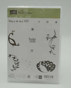¡Nuevo Stampin' Up! Hermoso conjunto de estampillas de pavo real - Imagen 1 de 3