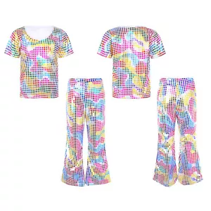 Abiti svasati per bambini ragazze vestito festa set ragazzi costume abbigliamento danza jazz - Foto 1 di 64