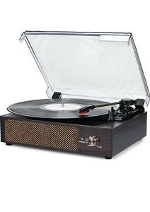 Wockoder Record Player Turntable Wireless Portable LP Phonograph Built in Stereo - Picture 1 of 3