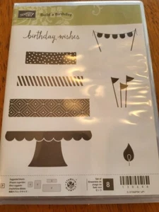 Stampin' Up Build a Birthday unmounted 8 pieces - Picture 1 of 2