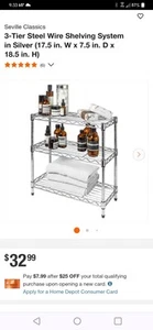 3-Tier Steel Wire Shelving - Picture 1 of 2