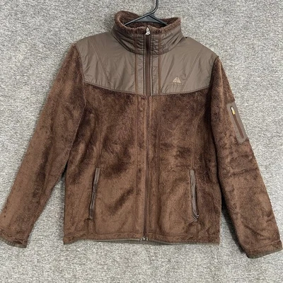 Nike ACG Mujer Chaqueta de Vellón Cremallera Completa Marrón Exterior Senderismo Abrigo Talla M Foto 1 de 4