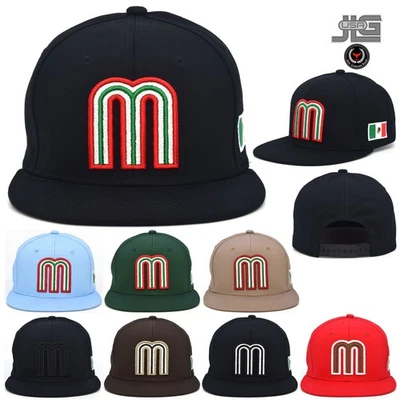 Gorra México Snapback JLGUSA 3D M Bordada México Gorra de Béisbol Algodón NUEVA Foto 1 de 2