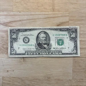 Old 50 Dollar Bill (1985) - Picture 1 of 2