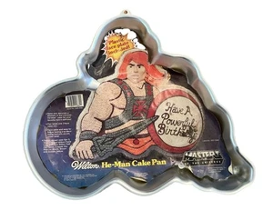 Wilton He-Man Masters Of The Universe MOTU Metal Cake Pan No Face Vintage 1983 - Picture 1 of 5