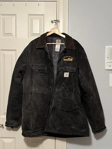 Giacca foderata coperta Carhartt vintage traforata indossata (taglia: vedi misure) - Foto 1 di 11