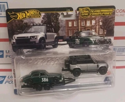 Hot Wheels Premium Team Transport Jaguar MK1 2023 Land Rover Defender 110 Foto 1 de 2