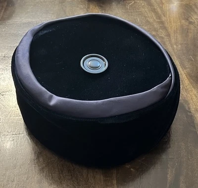 Chapéu caixa de pílulas vintage 1950 feito em união feminino veludo azul - Imagem 1 de 4