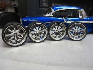 TIRE & WHEEL SETS FOR 1.24 1.25 CUSTOM CARS, TRUCKS JADA, MODEL KITS DIECAST #5 - Picture 1 of 2