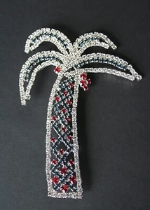 Diamante Palm Tree Brooch - LARGE - NWOT   - Picture 1 of 4