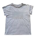 Zara Womens T-Shirt Short Sleeve Top Grey Cotton Size S