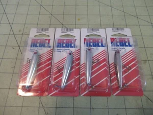 4 Rebel Minnow Angelköder 2 1/2 inch F50 2 / Silver Blue 2 / Silver Black - Bild 1 von 3