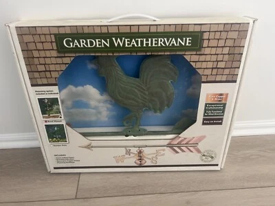 Good Directions Cottage Size Rooster Weathervane Verde Pure Copper NEW - Image 1 of 3