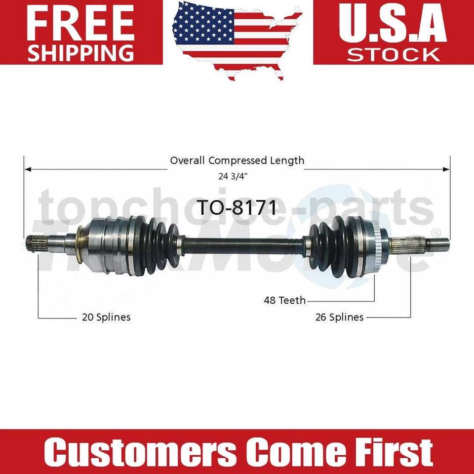 Eje CV trasero izquierdo lado del conductor OE para Toyota MR2 Spyder 1,8 L tracción trasera 2003-2005 Foto 1 de 1