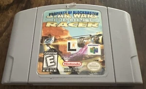 N64 Nintendo 64 Star Wars Episode 1 Racer Tested EX Blockbuster Rental - Picture 1 of 3