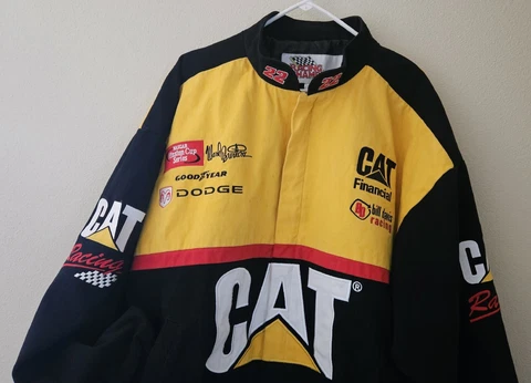 Racing Champions Nascar Bill Davis 22 Ward Burton CAT Financial Mens Jacket XXL Cover
