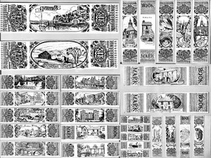 BOOKMARK BW Black White UK Drawing Card Colin Williamson Illustrated Xmas Gift