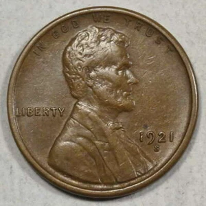 1921-S Lincoln Cent, Choice Extremely Fine, Original Semi Key Date 0111-06 - Picture 1 of 4