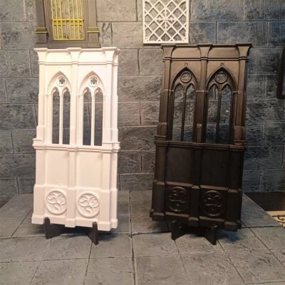 Gothic Door Window 1/12 Scale Dollhouse Miniatures Unpainted Building Components - Image 1 of 4