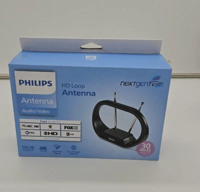 Antena pasiva Philips Modern HD - negra Foto 1 de 2