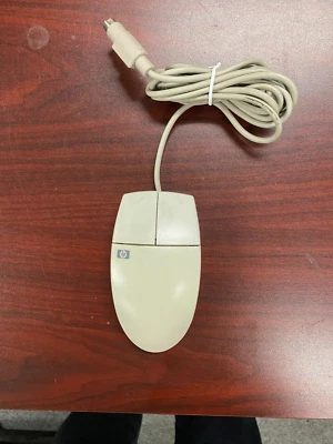 Vintage HP PS/2 Two Button Ball Mouse M-S34 C3751B/A for Retro Computer - Image 1 of 2