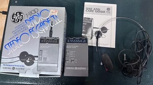 General Electric Portable Stereo Headset Radio 7-1700A - 1980s - Manual & Box - Picture 1 of 6