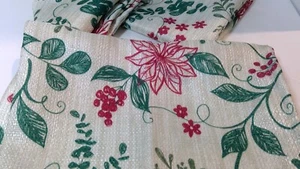 Nikolaus quadratisch Lot 4 Stoffservietten Weihnachtssterne auf Silberboden 18x18 - Bild 1 von 7