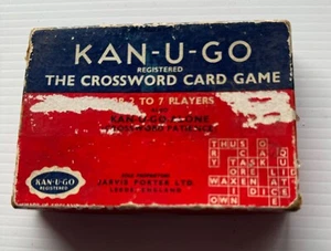 Kan U Go Vintage Crossword Card Game Patience Made in England 1934  - Bild 1 von 7