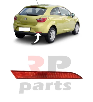 FOR SEAT IBIZA 3D 2008 - 2012 NEW GENUINE REAR BUMPER REFLECTOR RIGHT O/S - Image 1 of 4