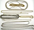 Lot of Long Necklaces Flat Curb Byzantine Wheat Rope Estate Dealer Resale