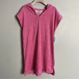 NWT Old Navy Girl's Pink Hooded Loop-Terry Swim Cover-Up Size 5 - Picture 1 of 10