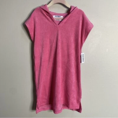 NUEVO CON ETIQUETAS Antiguo Azul Marino Niña Rosa Con Capucha Lazo-Terry Natación Encubrimiento Talla 5 Foto 1 de 4