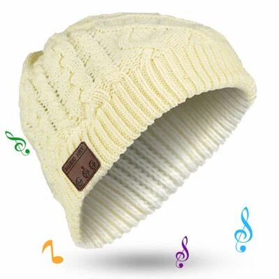 Men Women Bluetooth Beanie Hat Headset Wireless Headphone Hands-free Call Earbud - Image 1 of 4