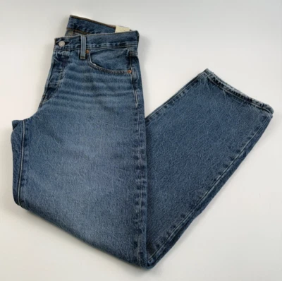 Pantalones de mezclilla Levi's Premium para mujer 501 años 90 pierna recta botón mosca 29x30 azul nuevos con etiquetas Foto 1 de 4