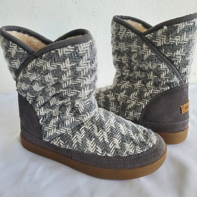 NUEVO SIN CAJA PARA MUJER TALLA 7 CARBÓN CHEVRON SANUK Big Bootah Boho Botas Tejidas 1019562 Foto 1 de 3